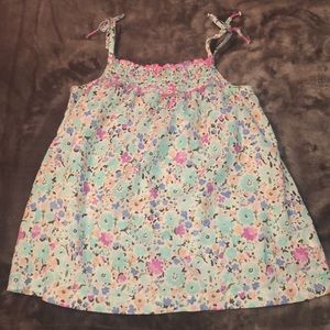 Girls floral cotton tank